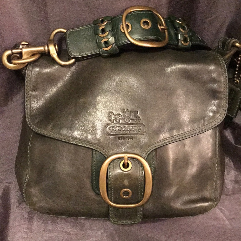 Coach Bleecker large flap, bottle green 11419